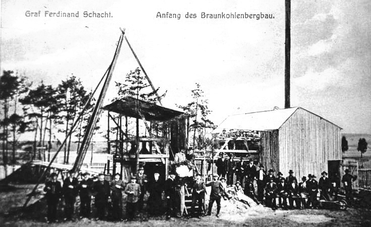 Beginn des Kohlebergbaus 1904